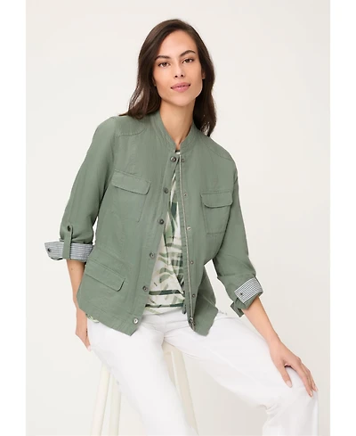 Olsen Women's Collarless Safari Jacket