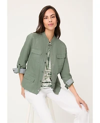 Olsen Women's Collarless Safari Jacket