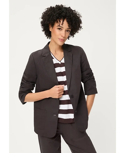 Olsen Women's Classic Cotton Linen Blazer