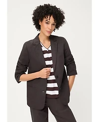 Olsen Women's Classic Cotton Linen Blazer