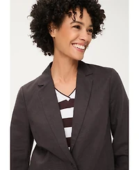 Olsen Women's Classic Cotton Linen Blazer