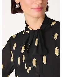 Whistles Women's Oval Spot Frill Blouse