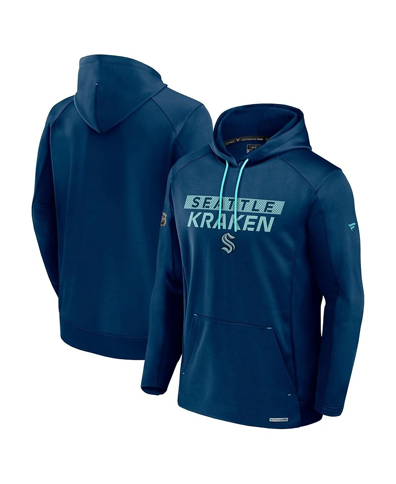Fanatics Men's Deep Sea Blue Seattle Kraken Authentic Pro Big & Tall Pullover Hoodie