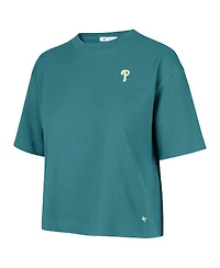 '47 Brand Women's Teal Philadelphia Phillies Plus Leon City Cropped T-Shirt