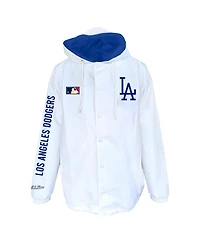 Mitchell & Ness Men's White Los Angeles Dodgers Big Tall Full-Snap Hooded Jacket