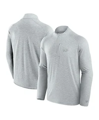 Fanatics Men's Gray Arkansas Razorbacks Mock Neck Half-Zip Pullover Jacket