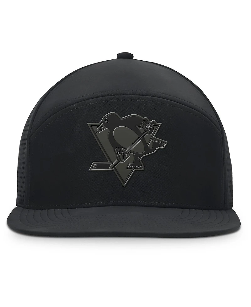 Fanatics Men's Black Pittsburgh Penguins Front Office Adjustable Hat