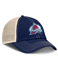 Fanatics Men's Navy/Natural Colorado Avalanche Rival Trucker Adjustable Hat