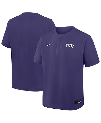 Nike Men's Purple Tcu Horned Frogs Dri-fit Quarter-Zip Windshirt