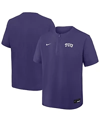 Nike Men's Purple Tcu Horned Frogs Dri-fit Quarter-Zip Windshirt