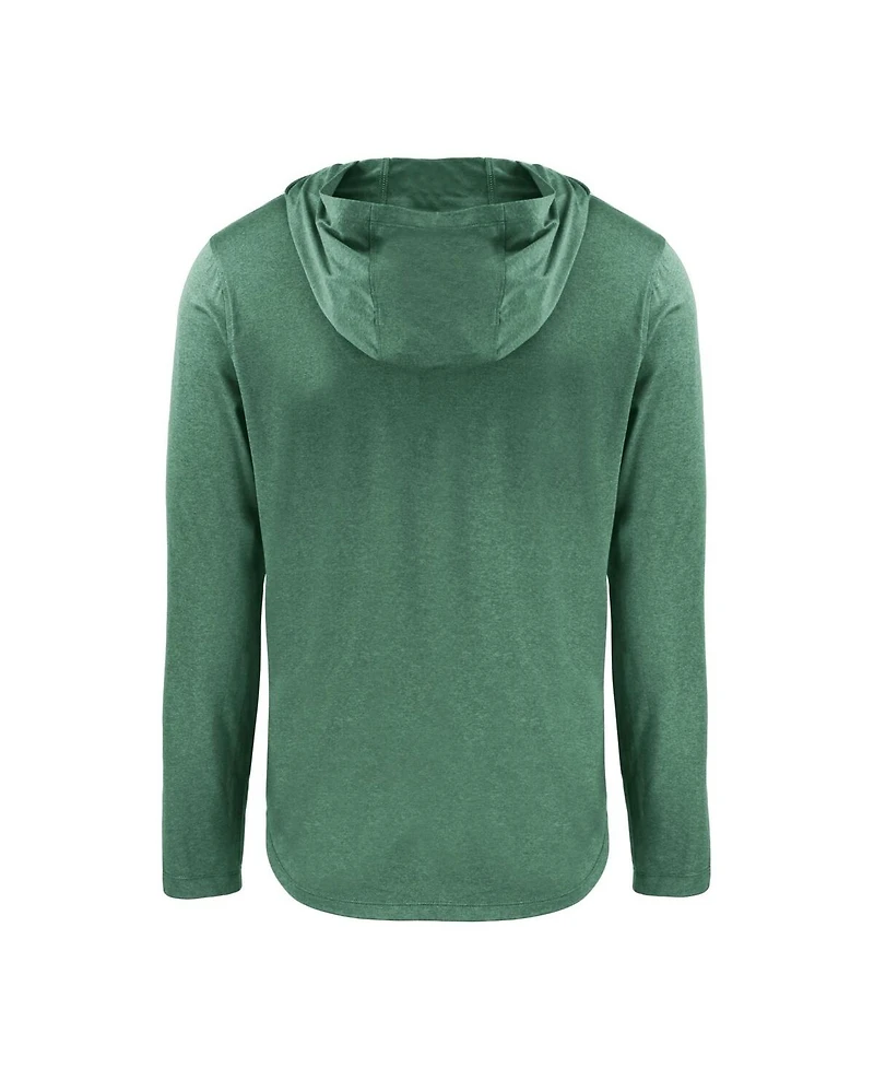 Cutter & Buck Men's Green Miami Hurricanes Coastline Epic Comfort Eco Long Sleeve Hoodie T-Shirt