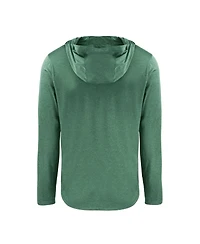 Cutter & Buck Men's Green Miami Hurricanes Coastline Epic Comfort Eco Long Sleeve Hoodie T-Shirt