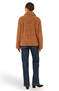 Yumi Women's Short Teddy Bear Jacket