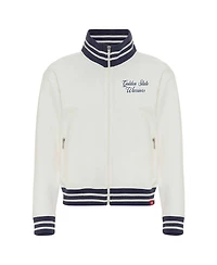 Sportiqe Women's Cream Golden State Warriors Athletic Club Collection Sutton French Terry Full-Zip Jacket