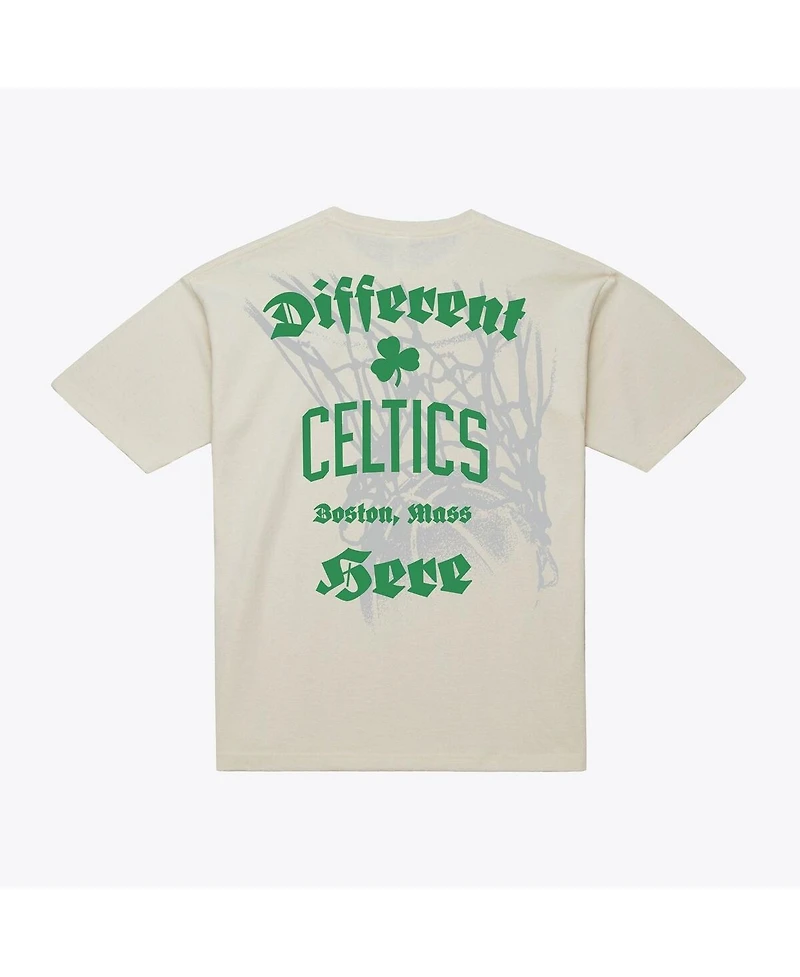 Mitchell & Ness Men's Cream Boston Celtics Hardwood Classics Chapters T-Shirt