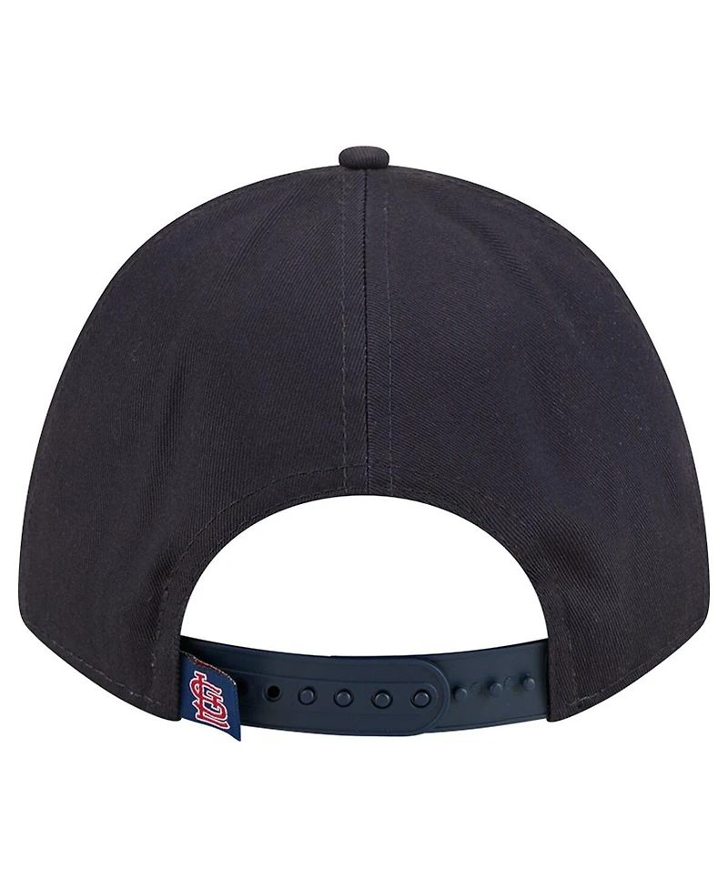 New Era Women's Navy St. Louis Cardinals Metallic A-Frame 9FORTY Adjustable Hat