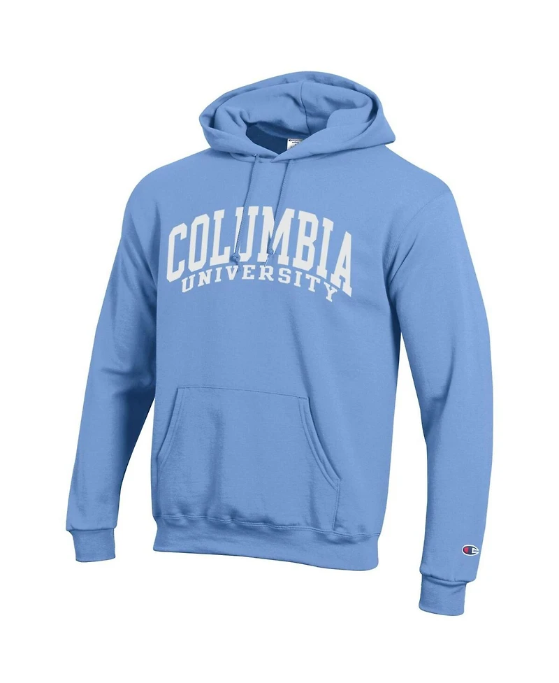 Champion Men's Light Blue Columbia University Basic Arch Fleece Pullover Hoodie