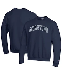 Champion Men's Navy Georgetown Hoyas Basic Arch Fleece Pullover Sweatshirt