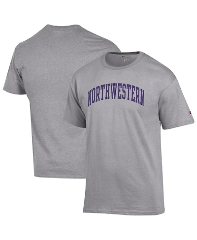 Champion Men's Heather Gray Northwestern Wildcats Basic Arch T-Shirt