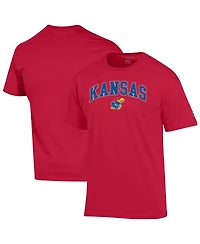 Champion Men's Red Kansas Jayhawks Arch Over Logo T-Shirt