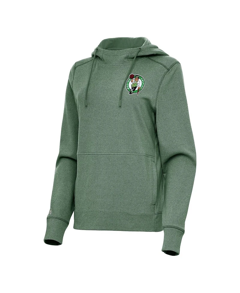 Antigua Women's Heather Kelly Green Boston Celtics Justice Pullover Hoodie