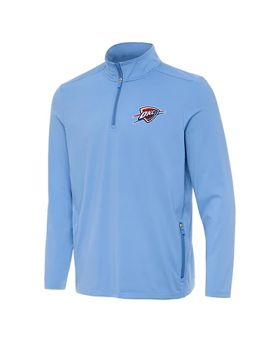 Antigua Men's Powder Blue Oklahoma City Thunder Perilous Quarter-Zip Sweatshirt