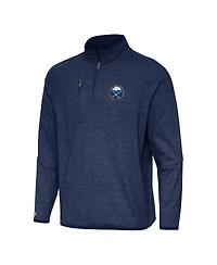 Antigua Men's Heather Navy Buffalo Sabres Certain Quarter-Zip Tri-Blend Sweatshirt