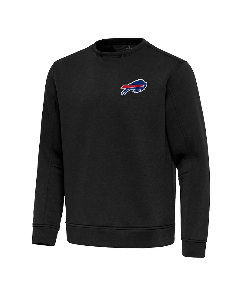 Antigua Men's Black Buffalo Bills Relevant Lightweight Pullover Sweatshirt