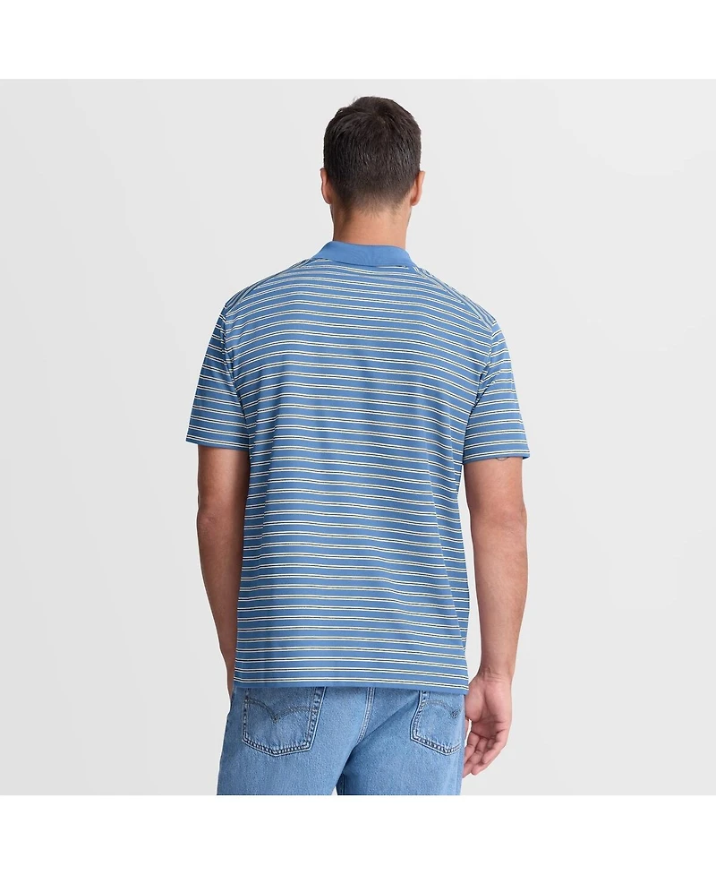Nike Men's Light Blue Chicago Cubs Cooperstown Collection Dri-fit Victory Striped Polo Shirt