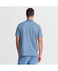 Nike Men's Light Blue Chicago Cubs Cooperstown Collection Dri-fit Victory Striped Polo Shirt