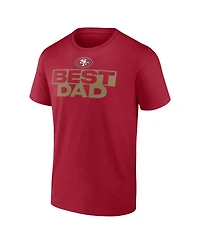 Logo Athletic Men's Scarlet San Francisco 49ers Best Dad Father's Day T-Shirt