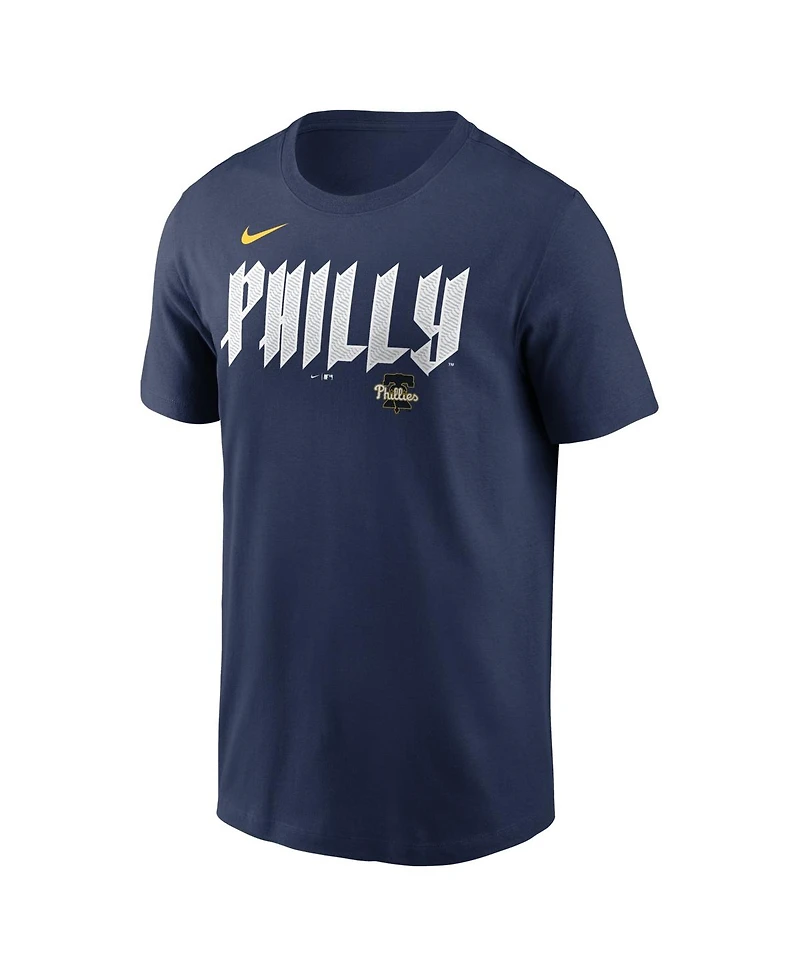 Nike Men's Alec Bohm Navy Philadelphia Phillies City Connect Name and Number T-Shirt