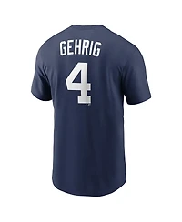 Nike Men's Lou Gehrig Navy New York Yankees Cooperstown Collection Name and Number T-Shirt