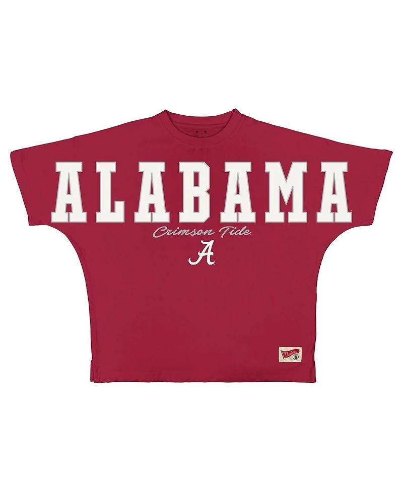 Pressbox Women's Crimson Alabama Tide Flannigan Oversized T-Shirt