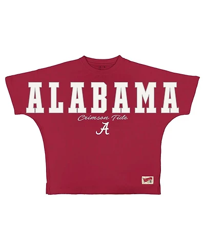 Pressbox Women's Crimson Alabama Tide Flannigan Oversized T-Shirt