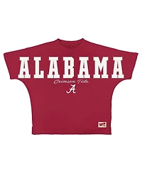 Pressbox Women's Crimson Alabama Tide Flannigan Oversized T-Shirt