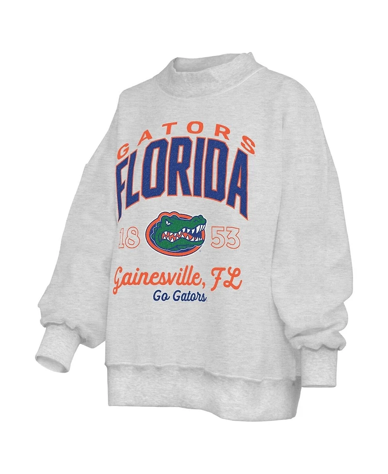 Pressbox Women's Heather Gray Florida Gators Reversible Sweatshirt
