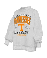 Pressbox Women's Heather Gray Tennessee Volunteers Reversible Sweatshirt