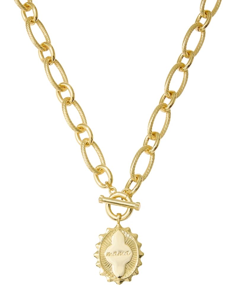 Kendra Scott Mama 14k Gold-Plated Link & Chain Pendant Necklace