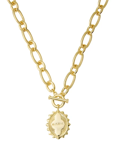 Kendra Scott Mama 14k Gold-Plated Link & Chain Pendant Necklace