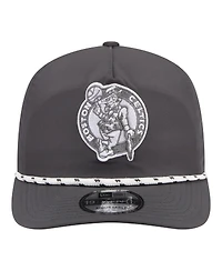 New Era Men's Graphite Boston Celtics Tonal Rope 19TWENTY Adjustable Hat
