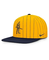 Nike Men's Gold West Virginia Mountaineers 2026 Primetime Pin Stripe 2-Tone Snapback Hat