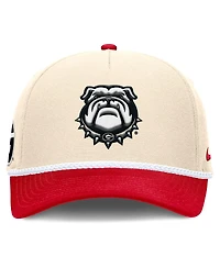 Nike Men's and Women's Natural Georgia Bulldogs 2026 Primetime Natural 5-Panel Rope 2-Tone Rise Hat