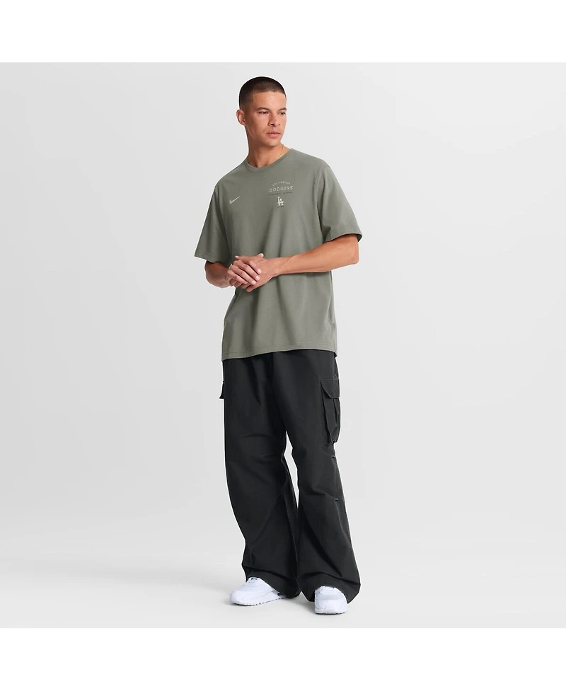 Nike Men's Olive Los Angeles Dodgers Dri-fit Primary T-Shirt