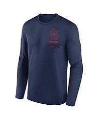 Nike Men's Navy St. Louis Cardinals 2-Hit Legend Dri-fit Long Sleeve T-Shirt