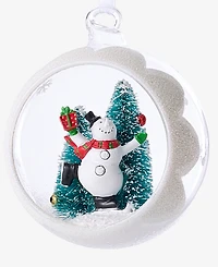 Holiday Lane Christmas Cheer Snowman Half-Ball Ornament, Macy's Exclusive