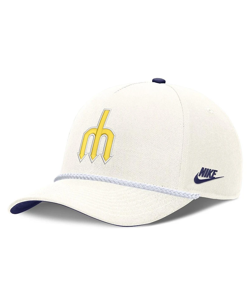 Nike Men's Cream Seattle Mariners Cooperstown Rise Adjustable Hat