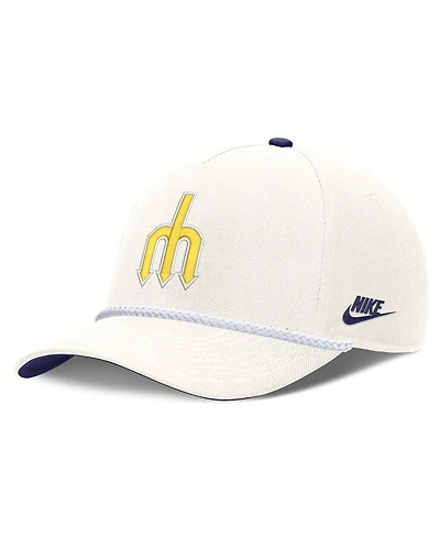 Nike Men's Cream Seattle Mariners Cooperstown Rise Adjustable Hat