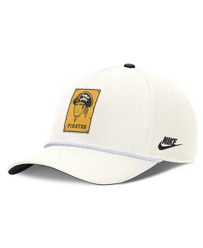 Nike Men's Cream Pittsburgh Pirates Cooperstown Rise Adjustable Hat