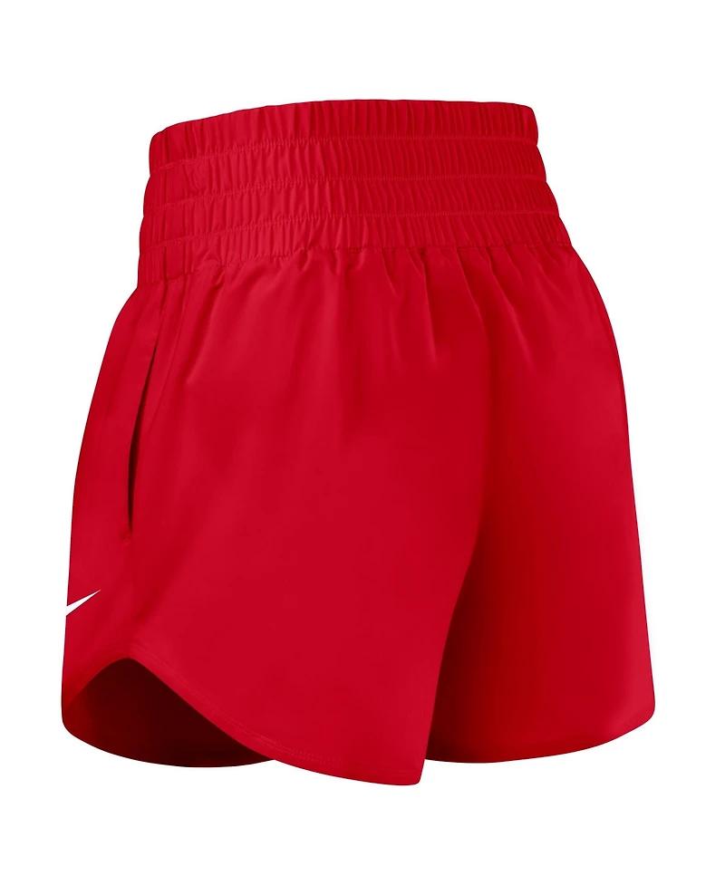 Nike Women's Scarlet Ohio State Buckeyes Performance One Dri-fit High-Rise Shorts
